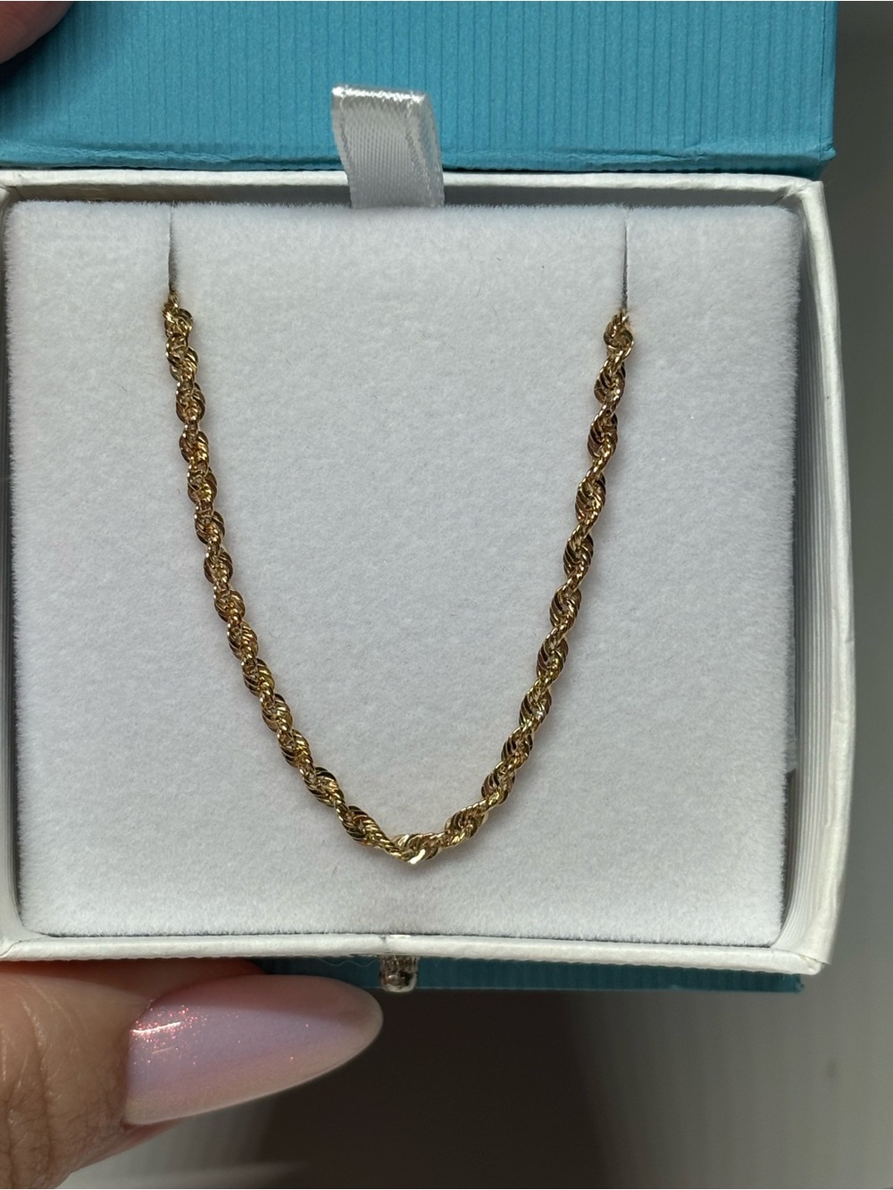 10k Solid Gold Rope Chain 22”